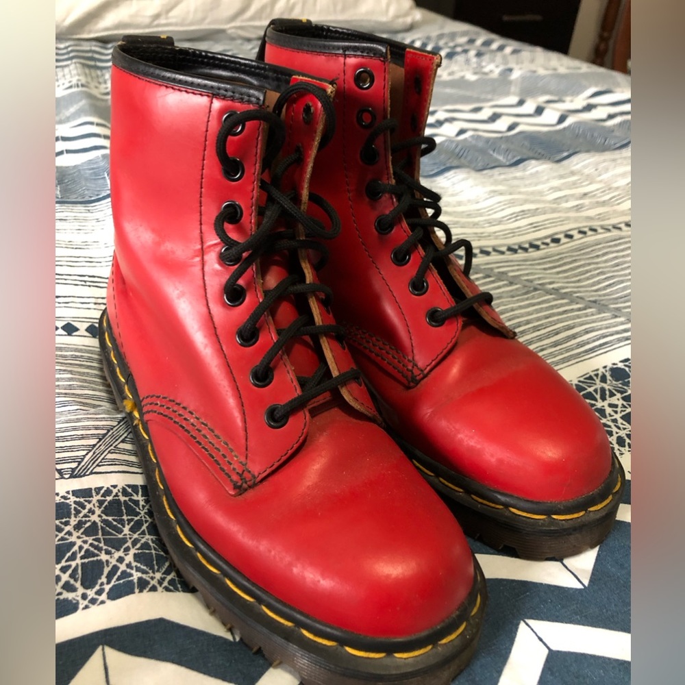 Made in England - cherry Dr Martens circa 1995